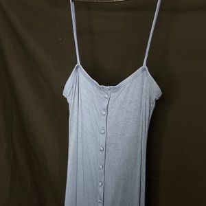 Blue fitted maxi dress